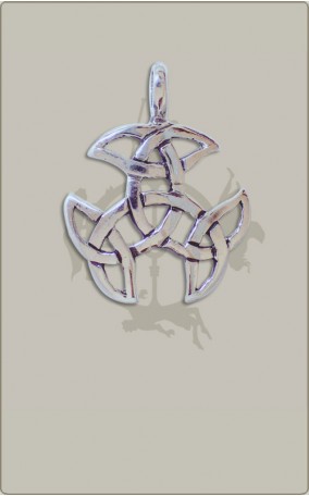 Triskelen-Knoten aus Silber