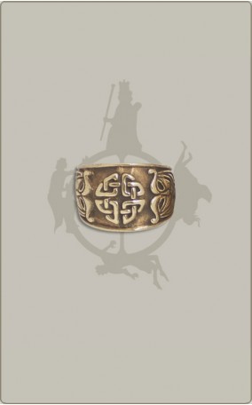 Teutates-Ring aus Bronze, verstellbar, klein