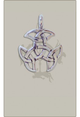 Triskelen-Knoten aus Silber