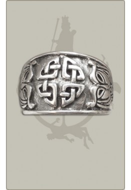 Teutates-Ring aus Silber, verstellbar, klein