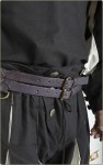 Mittelalter- und LARP Gürtel aus zwei Riemen -blau