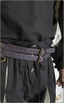 Mittelalter- und LARP Gürtel aus zwei Riemen -blau